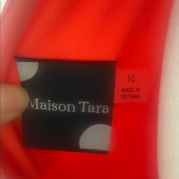 Maison Tara Vibrant Orange Maxi Dress - Picture 5 of 11